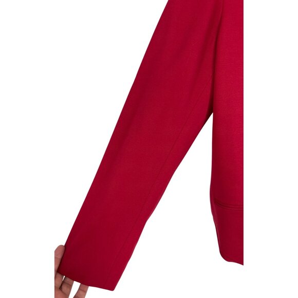 Chicos Womens Red Long Sleeve Open Front Blazer Jacket Size 2 US L - Picture 3 of 8